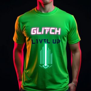 GLITCH Level Up T-Shirt Homme
