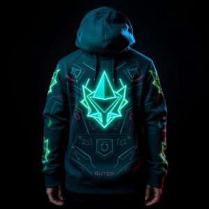 GLITCH Neon Strike Hoodie Homme