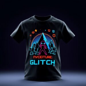 GLITCH Pixel Adventure Tee Enfant
