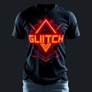 GLITCH Power Up T-Shirt Homme