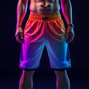 GLITCH RGB Mesh Shorts Homme