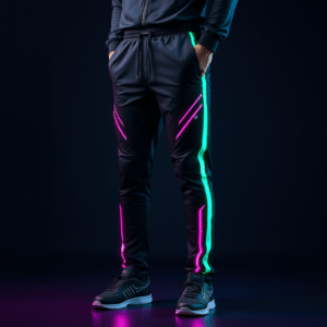 GLITCH RGB Stripe Track Pants Homme